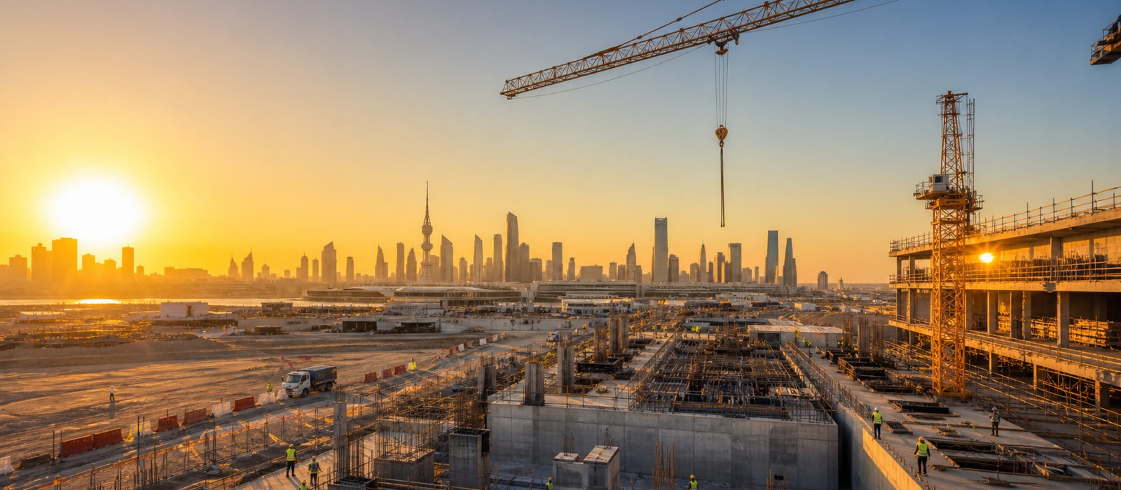 Major construction site in Kuwait